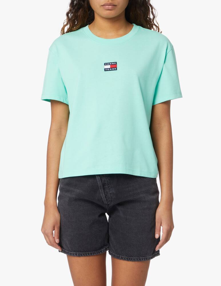 Tommy Jeans T-shirt in cotone - verde - immagine 1 Tommy Jeans T-shirt in cotone - verde - immagine 1