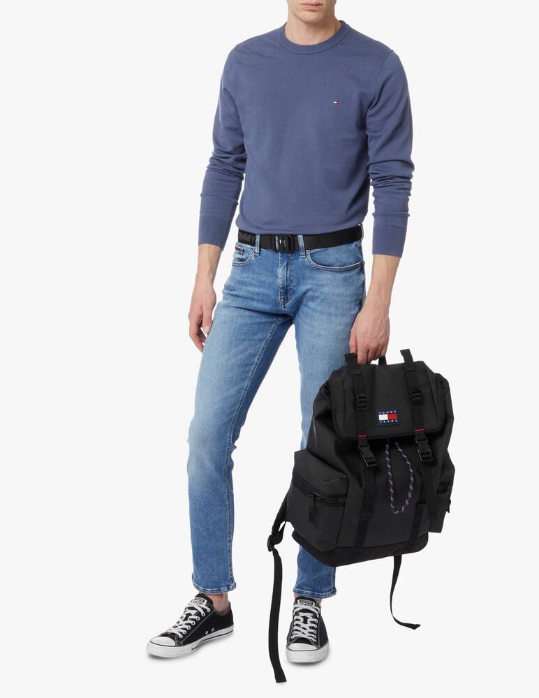 Tommy Hilfiger Maglia girocollo in cotone - blu - immagine 2 Tommy Hilfiger Maglia girocollo in cotone - blu - immagine 2