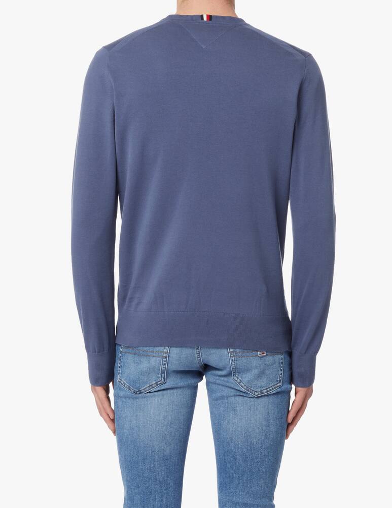 Tommy Hilfiger Maglia girocollo in cotone - blu - immagine 3 Tommy Hilfiger Maglia girocollo in cotone - blu - immagine 3