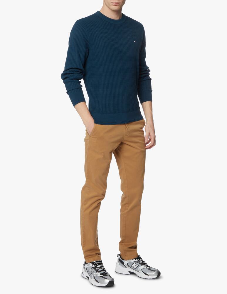 rinascente Tommy Hilfiger Maglia girocollo con trama grid - blu