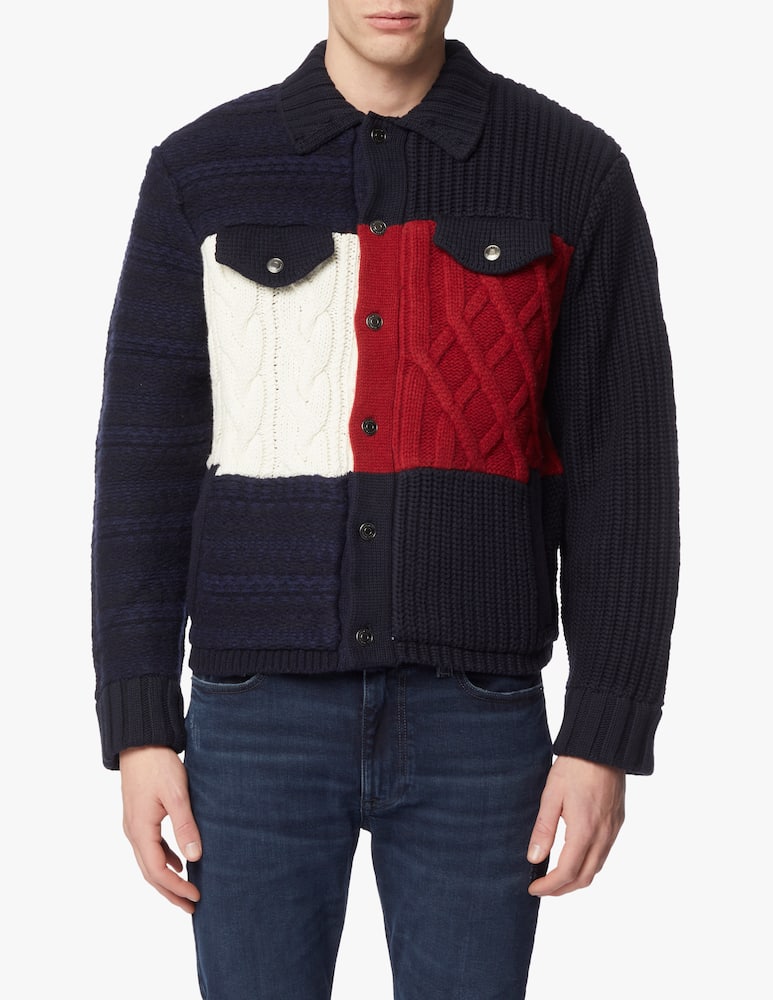 rinascente Tommy Hilfiger Giacca trucker bandiera th - blu