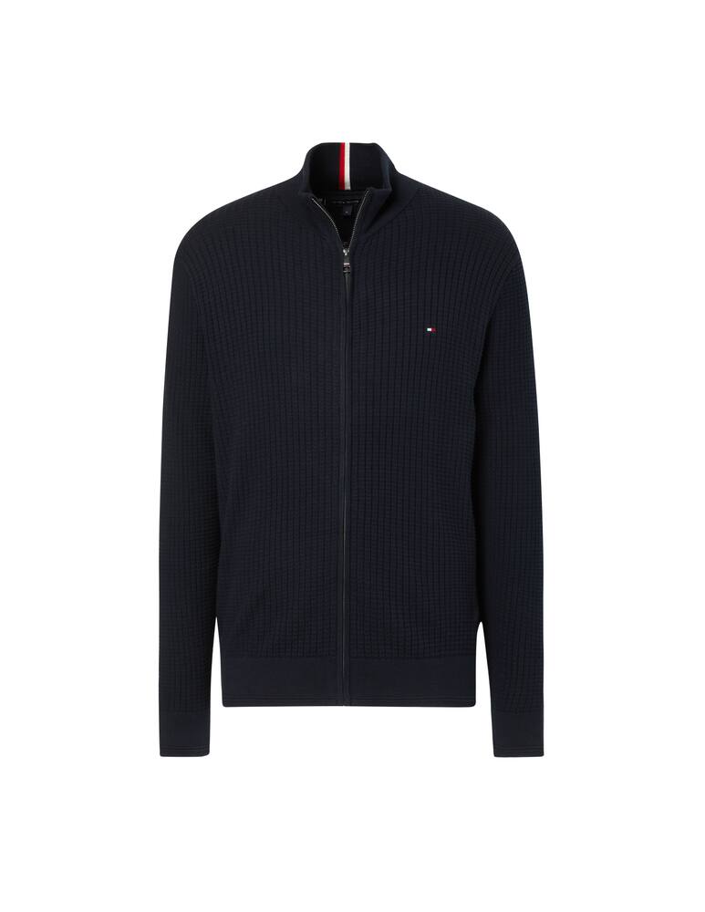 rinascente Tommy Hilfiger Fzip grid fantasy sweater - blue