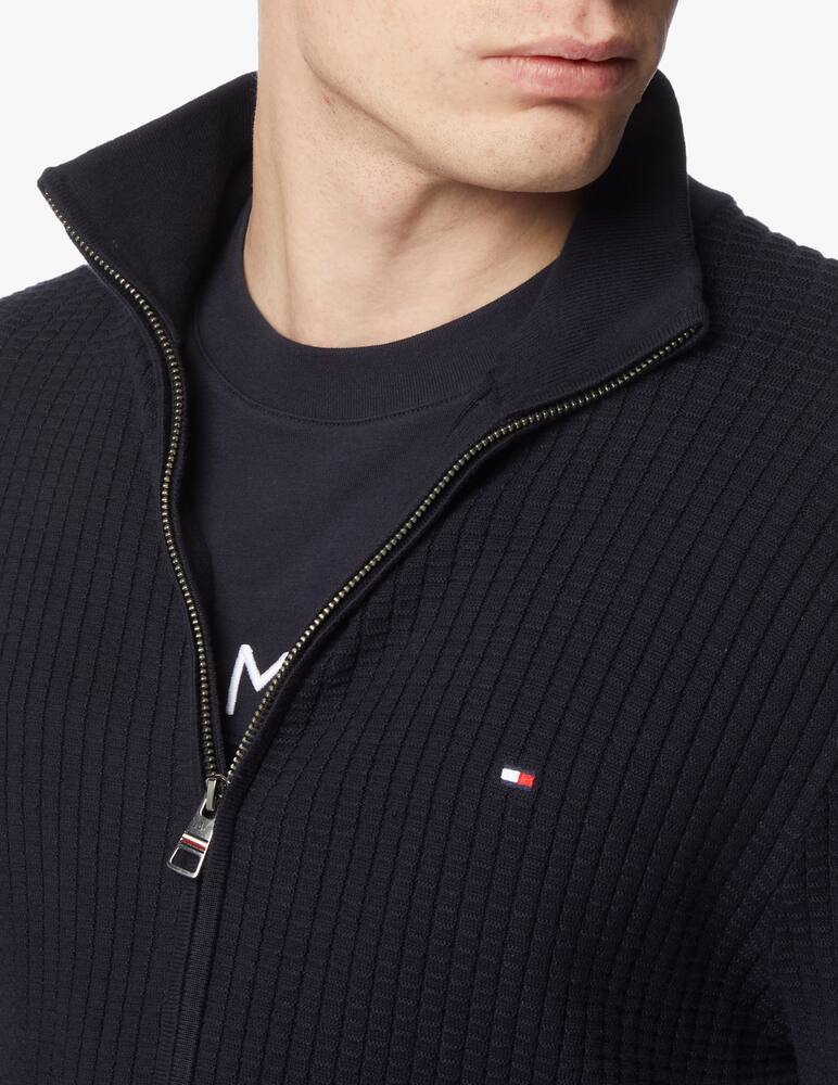 rinascente Tommy Hilfiger Fzip grid fantasy sweater - blue