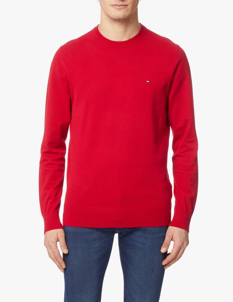 Tommy Hilfiger Maglia girocollo in cotone - rosso - immagine 1 Tommy Hilfiger Maglia girocollo in cotone - rosso - immagine 1