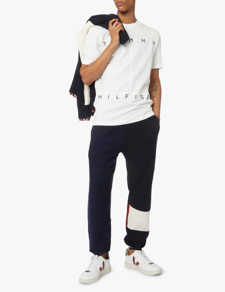 rinascente Tommy Hilfiger Pantalone misto lana bandiera th - blu