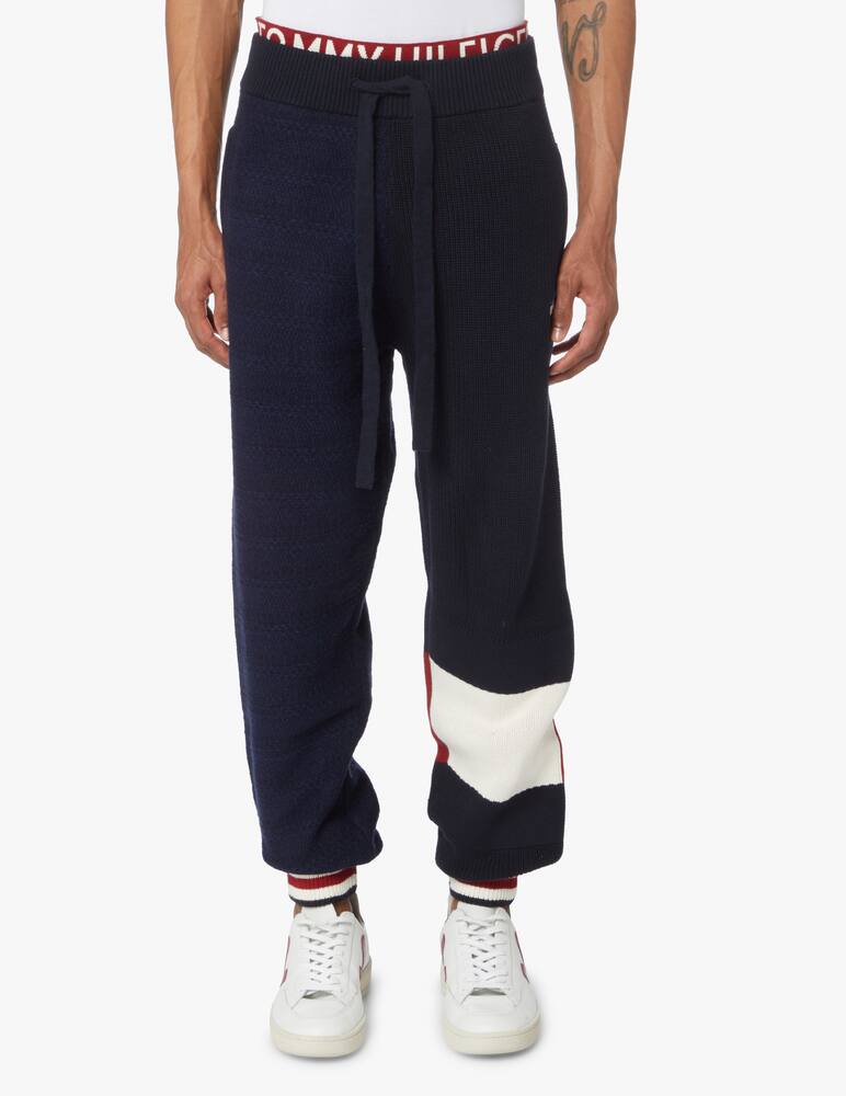rinascente Tommy Hilfiger Pantalone misto lana bandiera th - blu