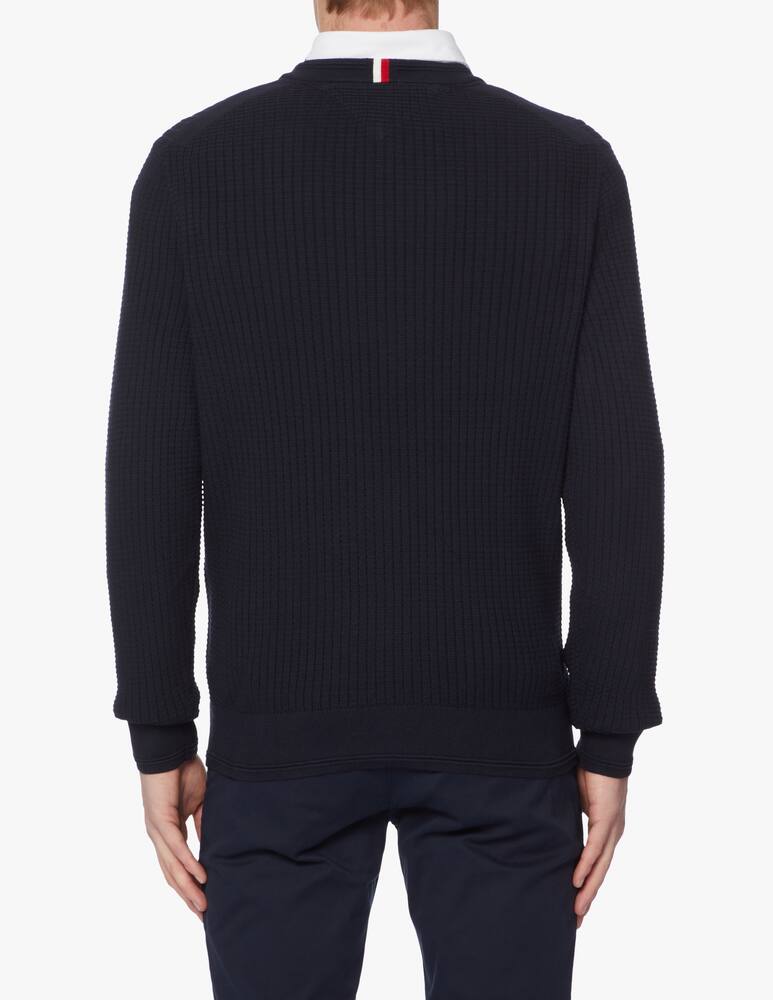 rinascente Tommy Hilfiger Maglia girocollo con trama grid - blu