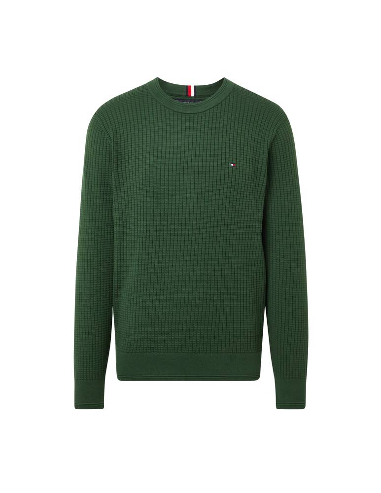 rinascente Tommy Hilfiger Maglia girocollo con trama grid - verde