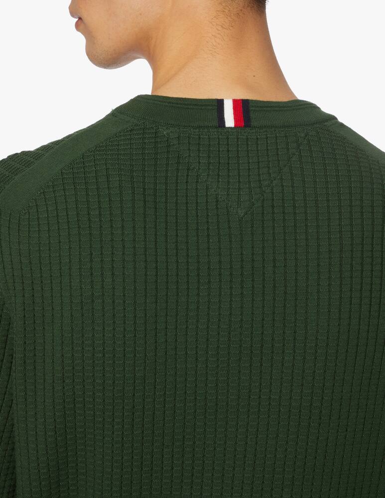 rinascente Tommy Hilfiger Maglia girocollo con trama grid - verde