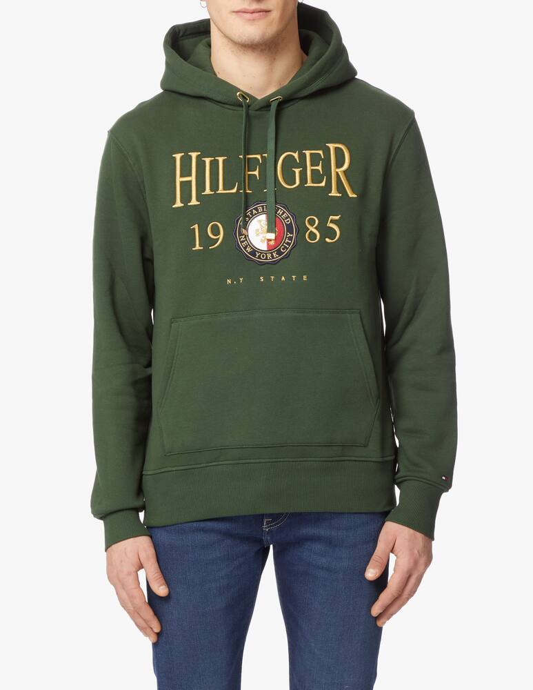 rinascente Tommy Hilfiger Hoodie icon crest - green