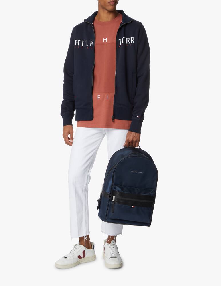 rinascente Tommy Hilfiger Logo corporate fzip sweatshirt - blue