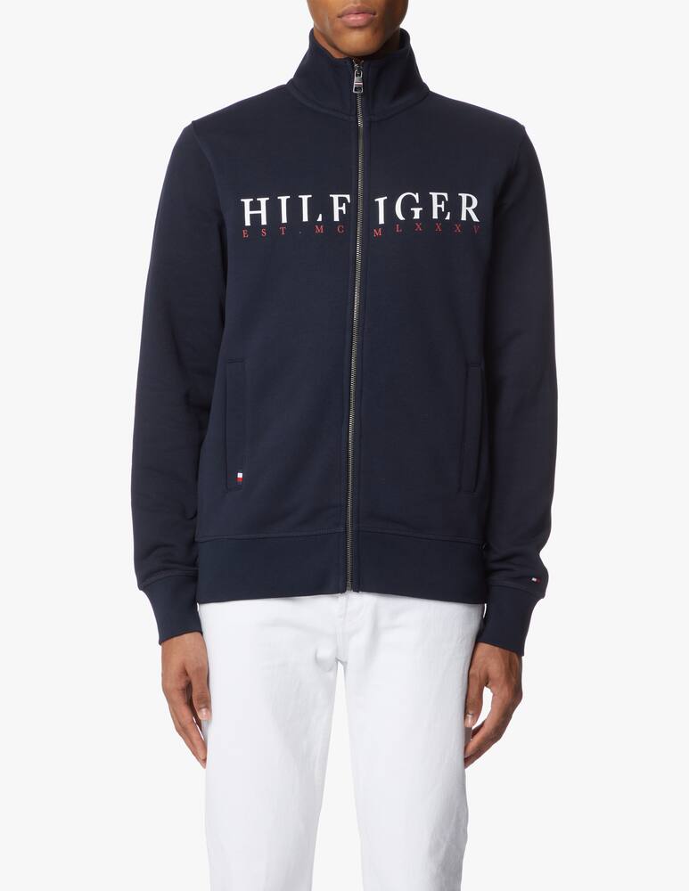 rinascente Tommy Hilfiger Logo corporate fzip sweatshirt - blue
