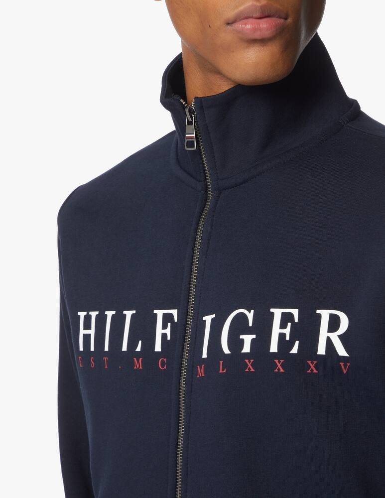 rinascente Tommy Hilfiger Logo corporate fzip sweatshirt - blue