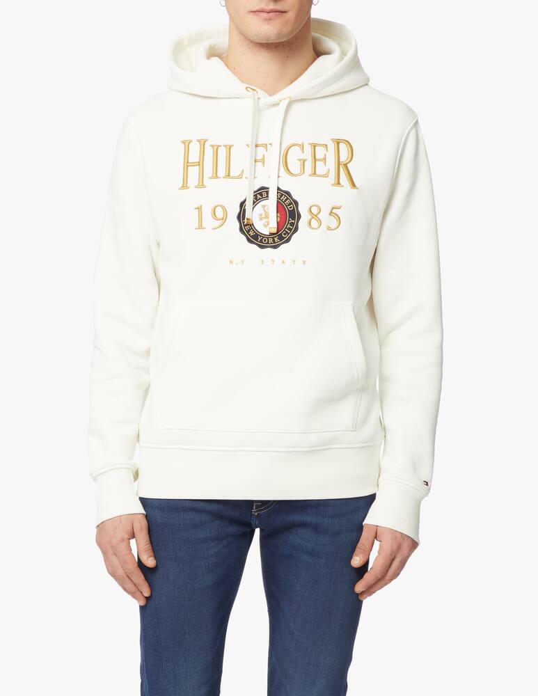 rinascente Tommy Hilfiger Felpa con cappuccio icon crest - bianco