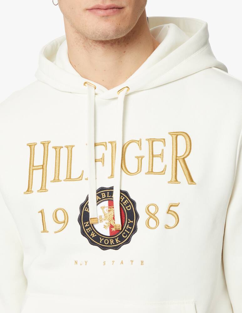 rinascente Tommy Hilfiger Felpa con cappuccio icon crest - bianco