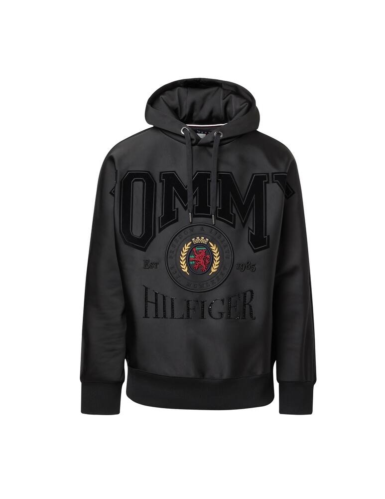 rinascente Tommy Hilfiger Hoodie satin festive - black