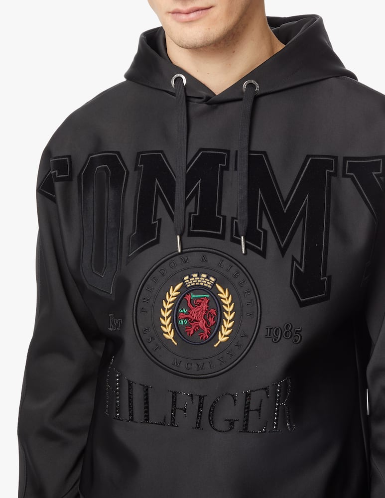 rinascente Tommy Hilfiger Hoodie satin festive - black