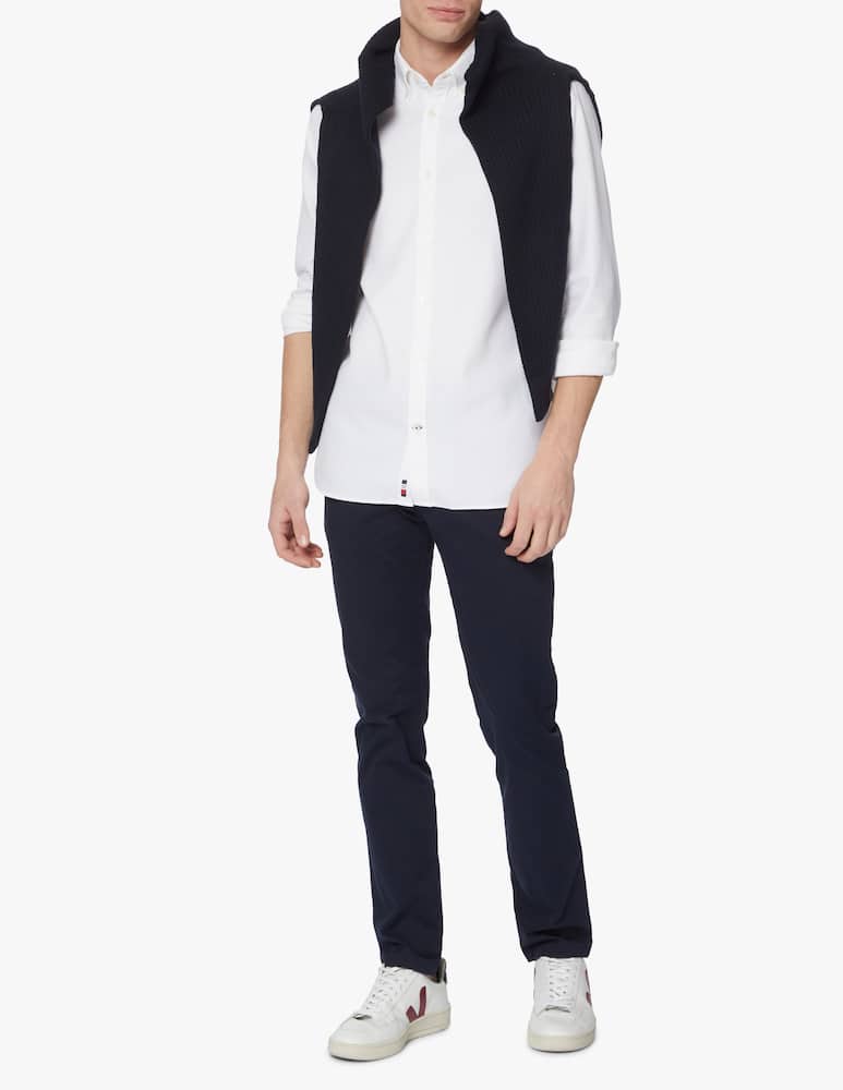 rinascente Tommy Hilfiger Camicia manica lunga slim dobby - bianco