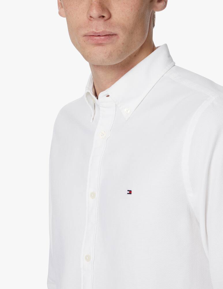 rinascente Tommy Hilfiger Camicia manica lunga slim dobby - bianco