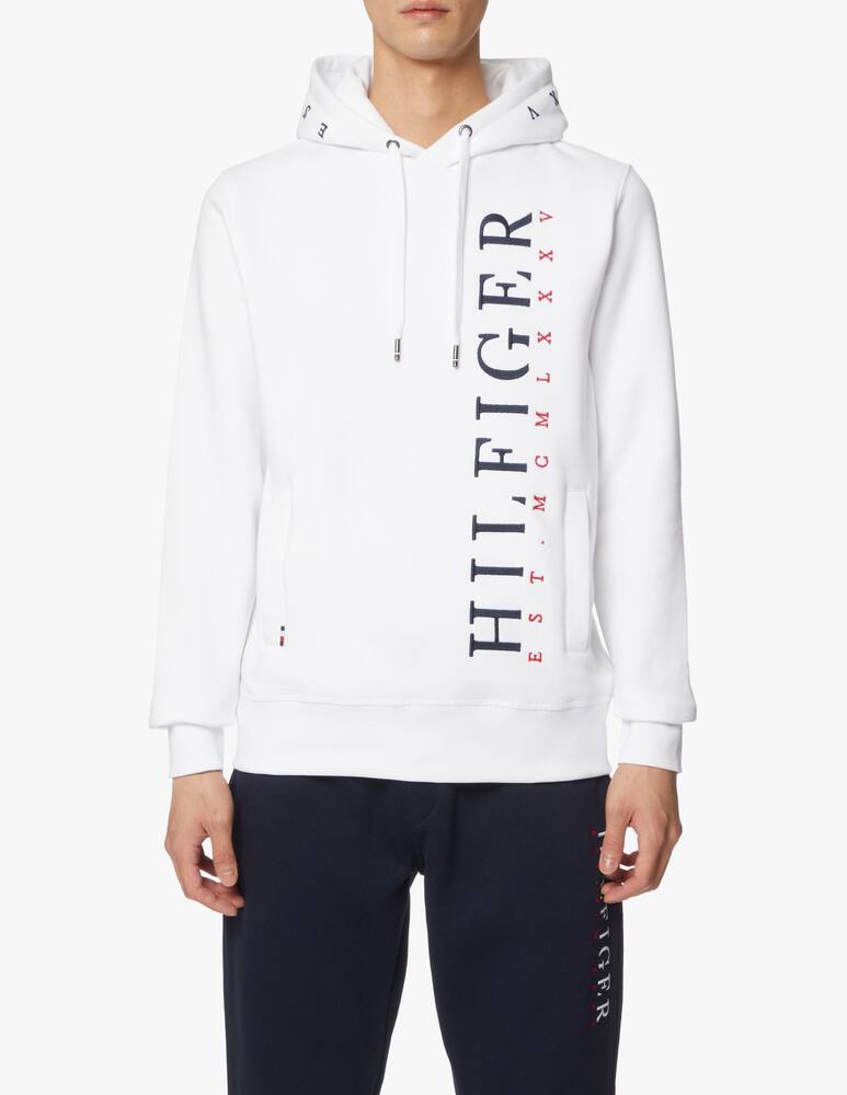 rinascente Tommy Hilfiger Hoodie vertical logo - white