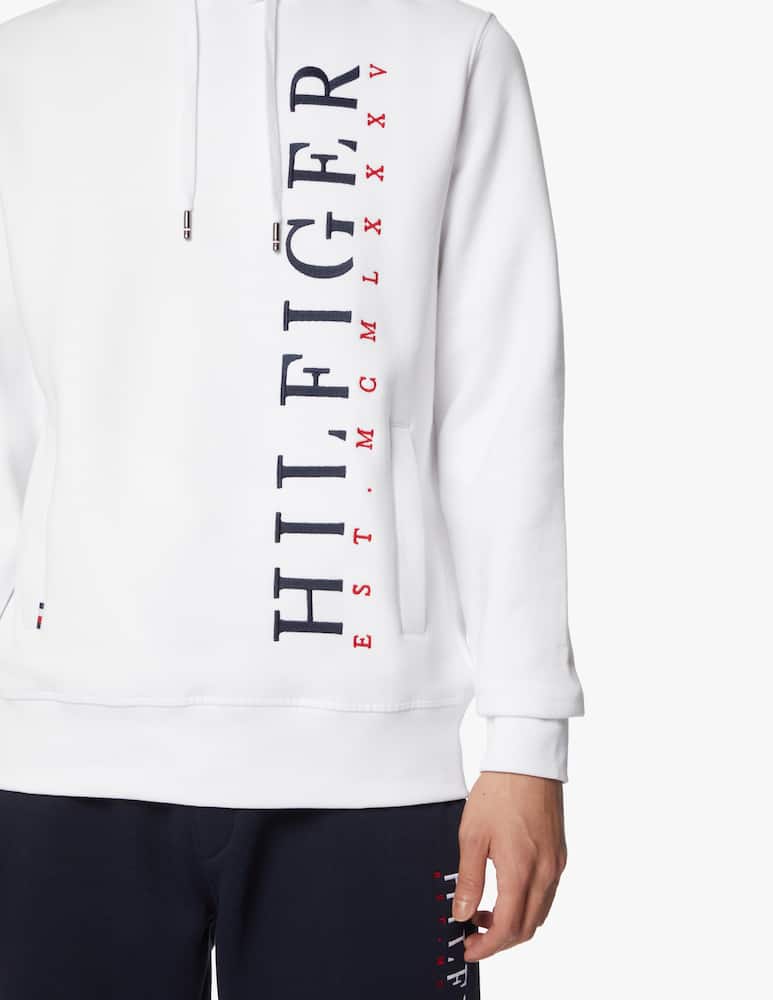 rinascente Tommy Hilfiger Hoodie vertical logo - white