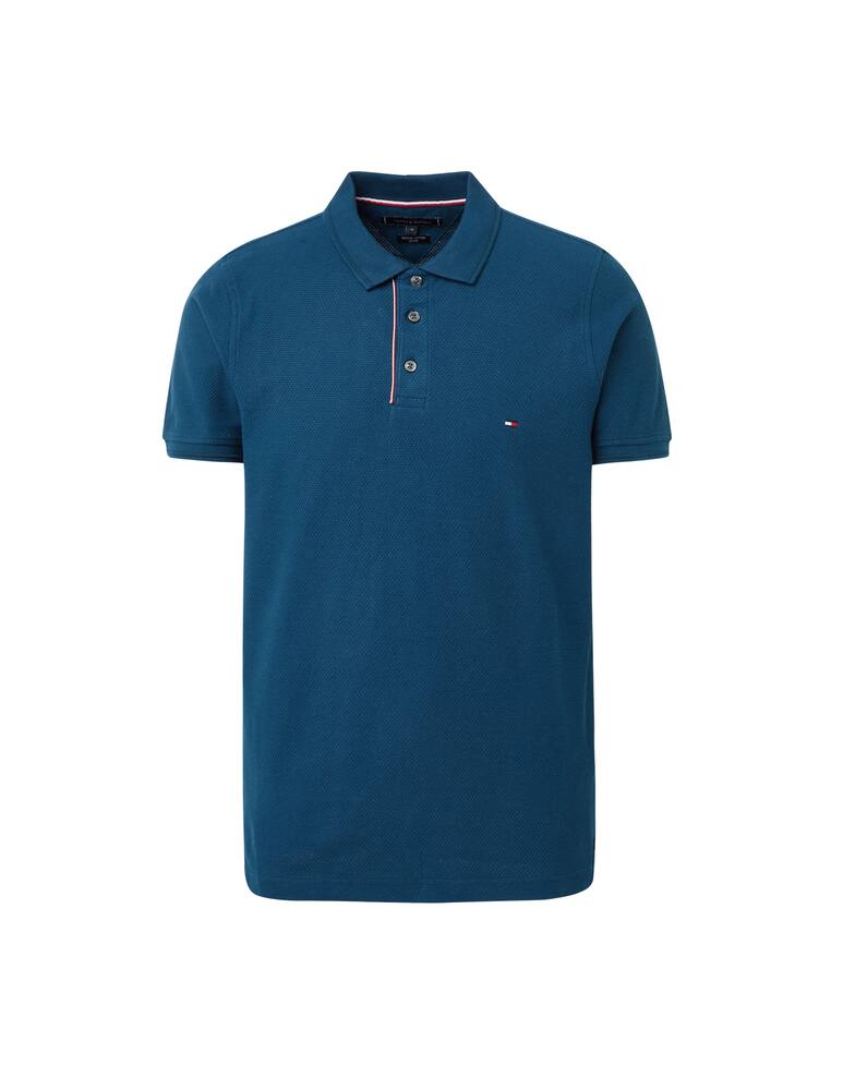 rinascente Tommy Hilfiger Short sleeve knit polo bubble fantasy - blue