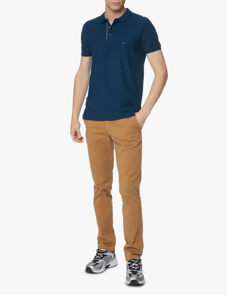 rinascente Tommy Hilfiger Short sleeve knit polo bubble fantasy - blue