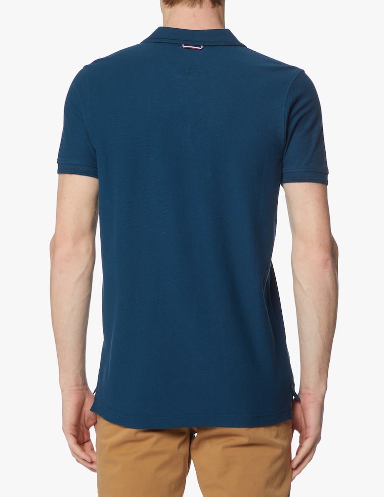 rinascente Tommy Hilfiger Short sleeve knit polo bubble fantasy - blue