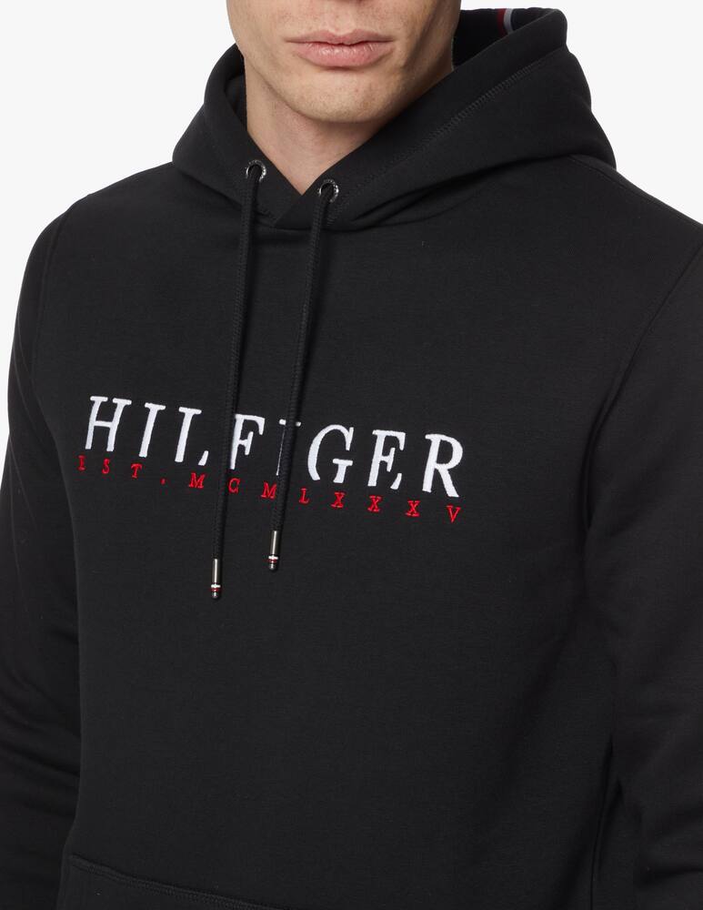 rinascente Tommy Hilfiger Felpa con cappuccio logo corporate - nero