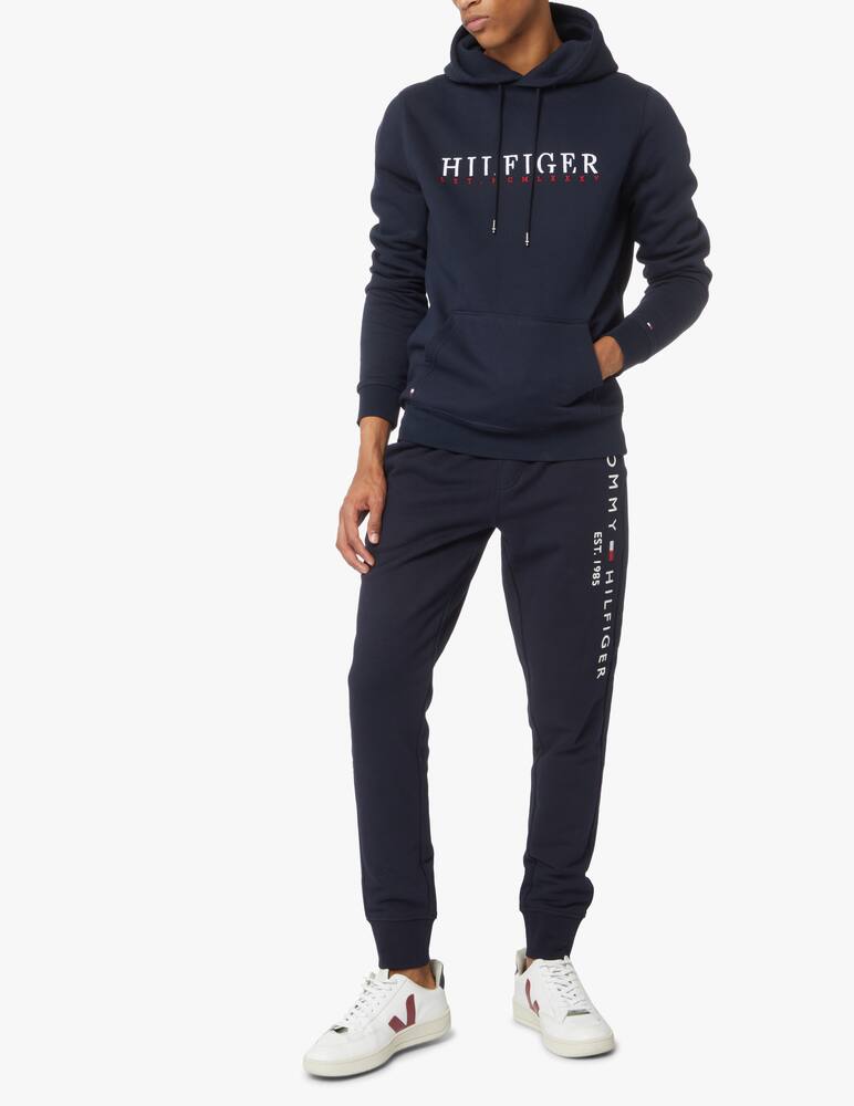 Tommy Hilfiger Felpa con cappuccio logo corporate - blu - immagine 2 Tommy Hilfiger Felpa con cappuccio logo corporate - blu - immagine 2