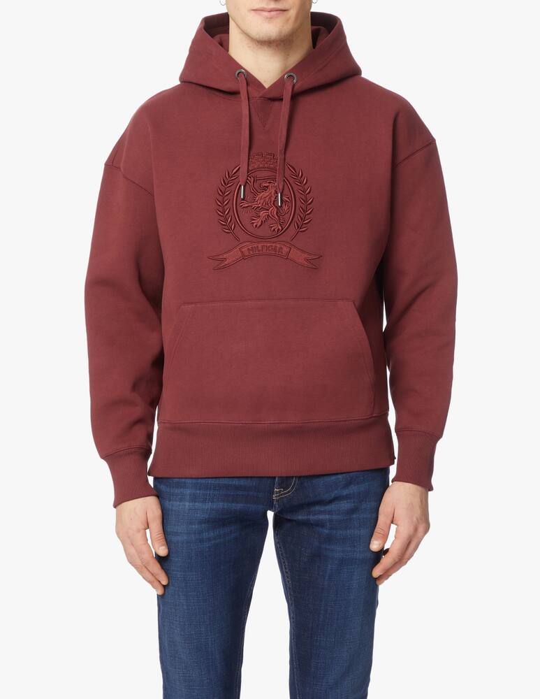 rinascente Tommy Hilfiger Felpa con cappuccio crest tst festive - rosso