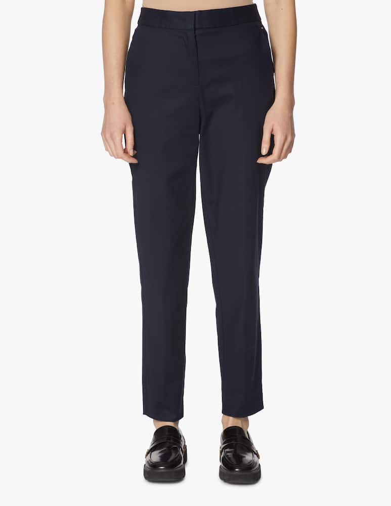 rinascente Tommy Hilfiger Pantaloni a sigaretta in cotone - blu