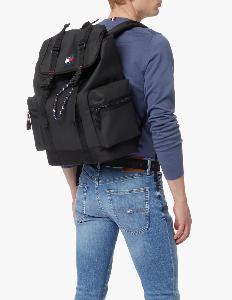 rinascente Tommy Jeans Backpack flap tjm urban - black