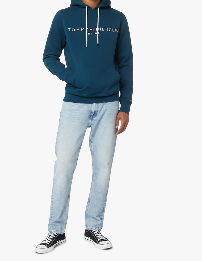 rinascente Tommy Hilfiger Felpa con cappuccio logo basic - blu