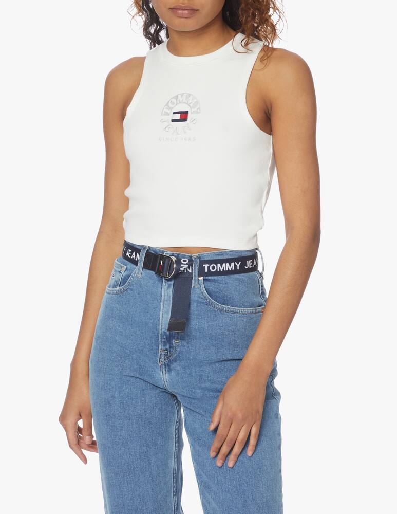 rinascente Tommy Jeans Cintura in tessuto con logo - blu