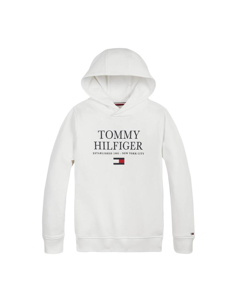 rinascente Tommy Hilfiger Felpa con cappuccio e logo - Bianco