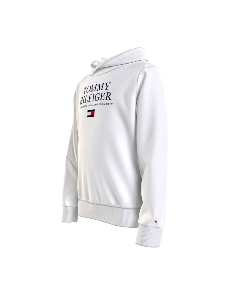 rinascente Tommy Hilfiger Felpa con cappuccio e logo - Bianco
