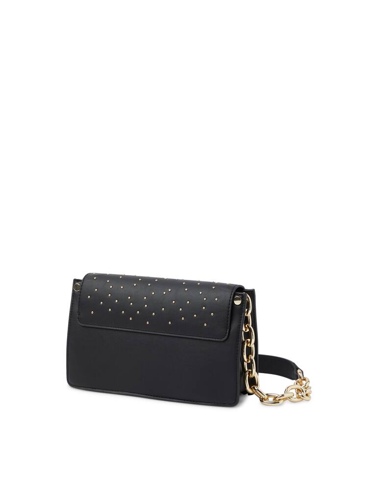 rinascente Tommy Hilfiger Shoulder bag with monogram and studs - black