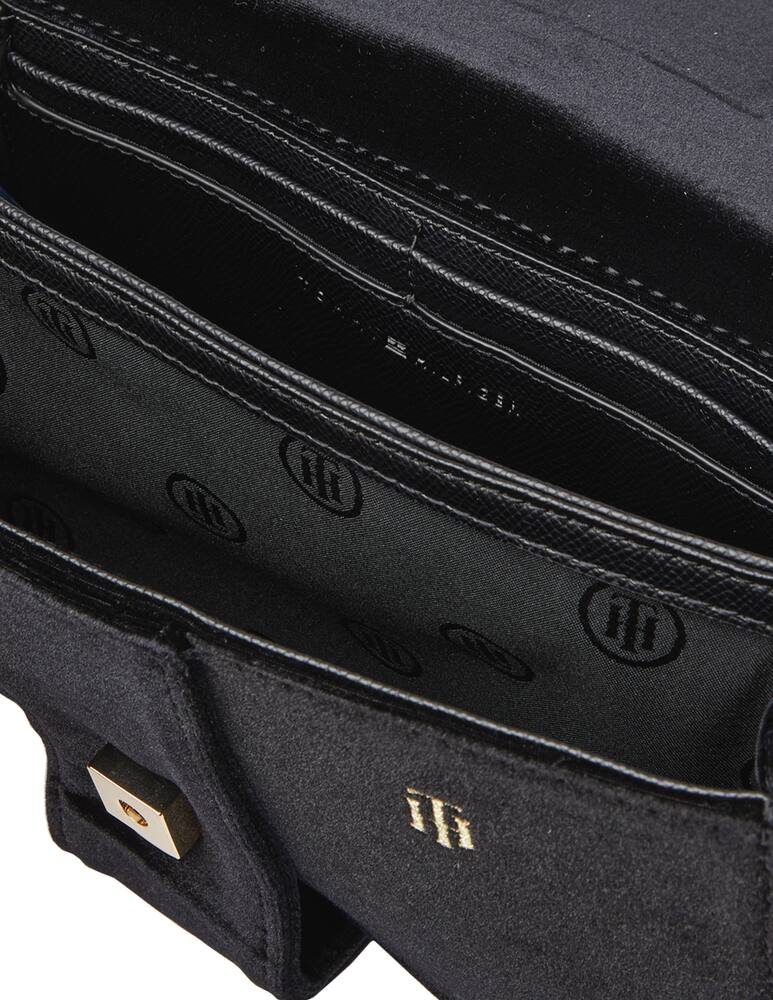 rinascente Tommy Hilfiger Velvet shoulder bag - black