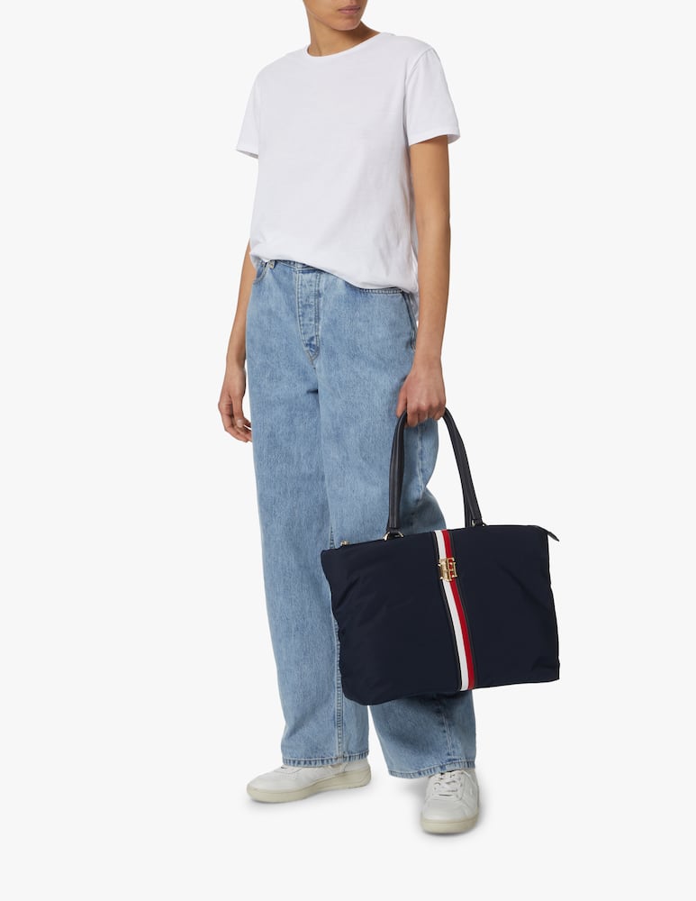 rinascente Tommy Hilfiger Iconic monogram tote bag - blue