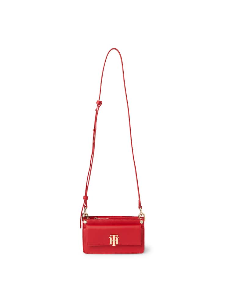 rinascente Tommy Hilfiger Borsa a tracolla piccola con monogramma TH - rosso