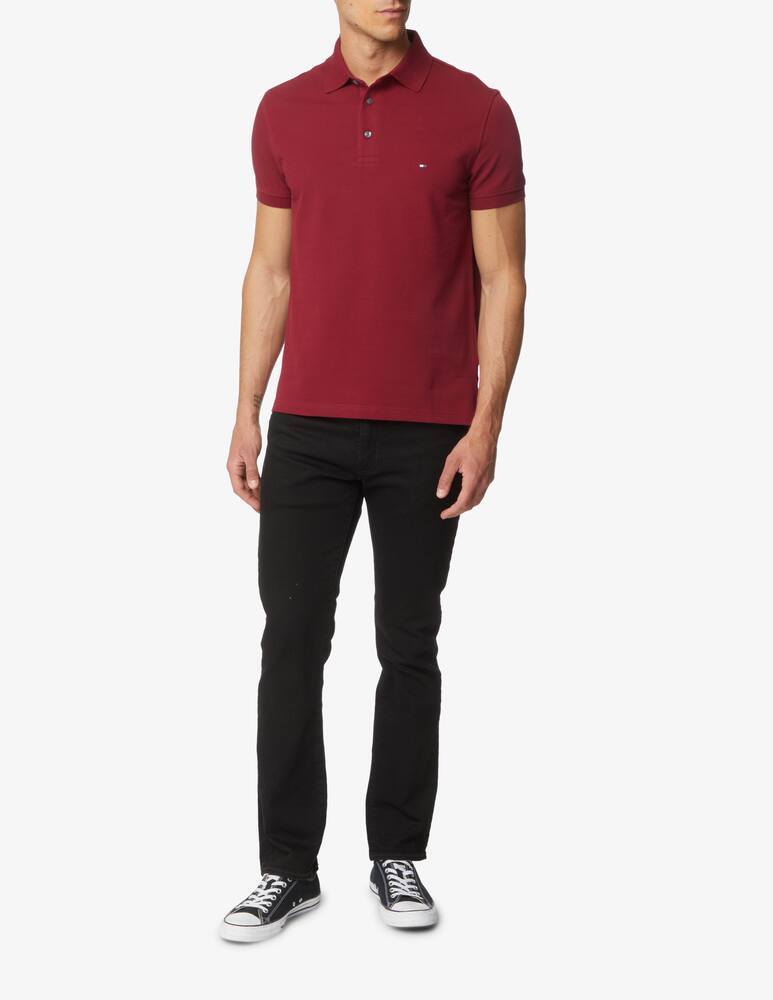 rinascente Tommy Hilfiger Slim stretch small flag polo - Red