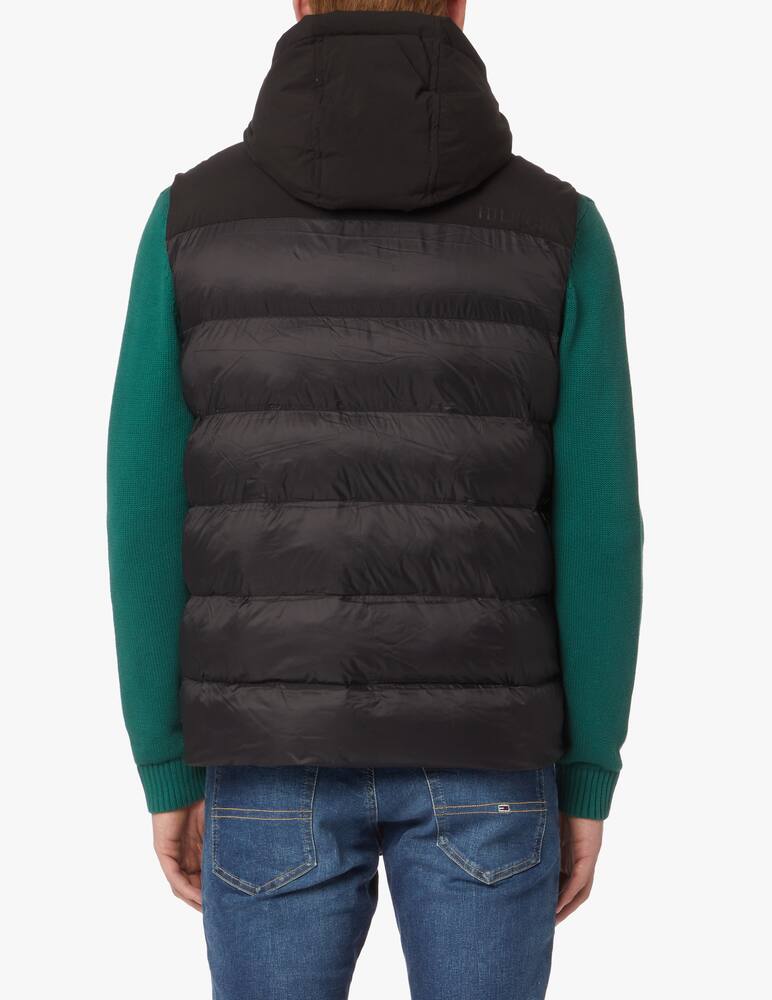 rinascente Tommy Hilfiger Bimaterial padded vest - black