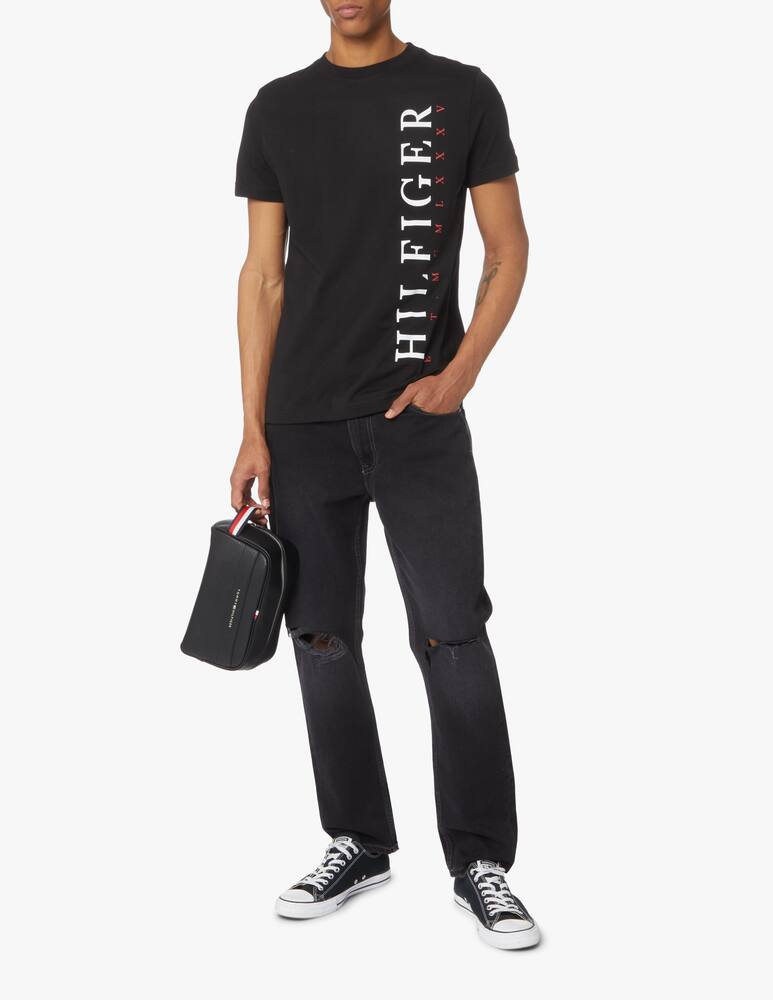 rinascente Tommy Hilfiger Roundneck t-shirt vertical logo - black