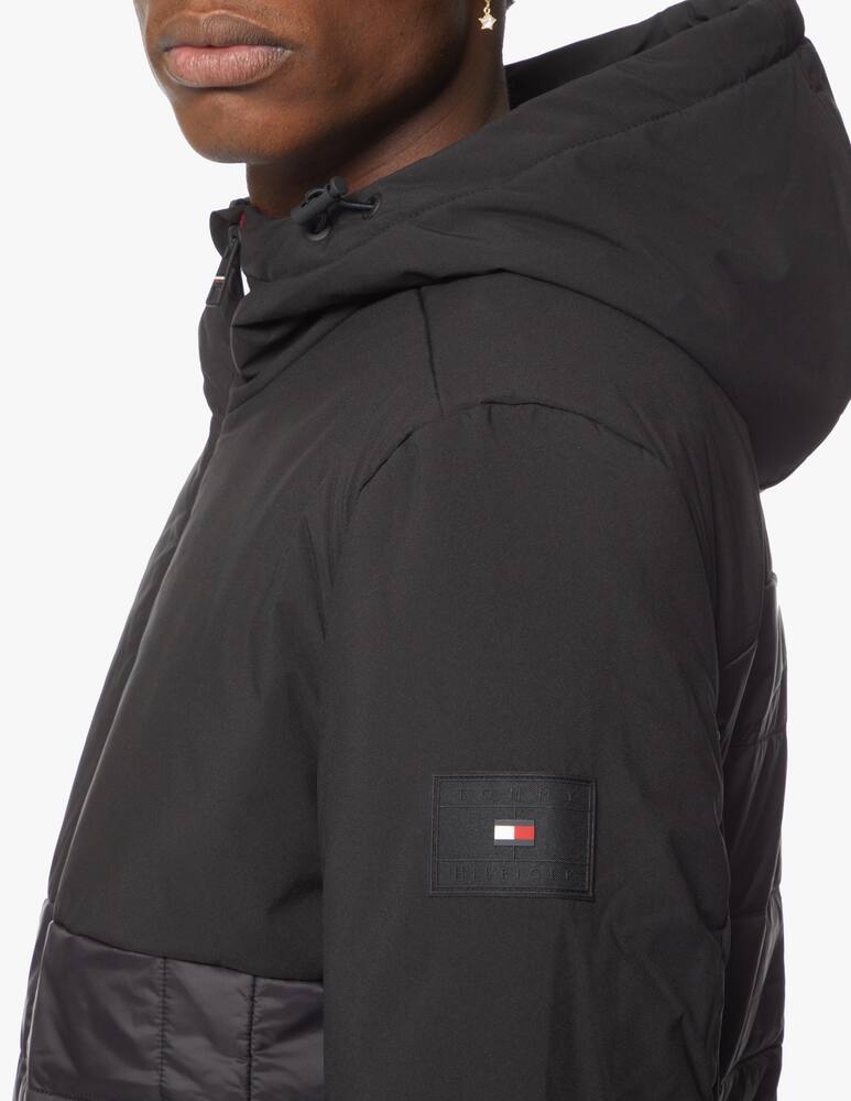 rinascente Tommy Hilfiger Giacca con cappuccio mix media - nero