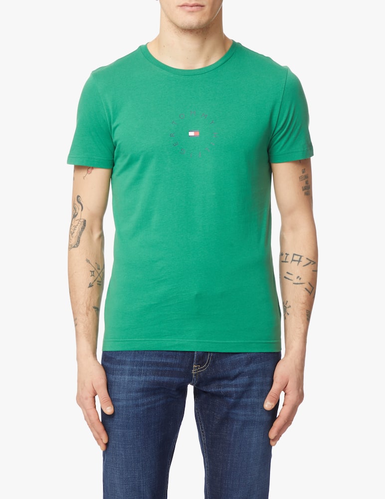 Tommy Hilfiger Roundneck t-shirt round logo - green - picture 1 Tommy Hilfiger Roundneck t-shirt round logo - green - picture 1