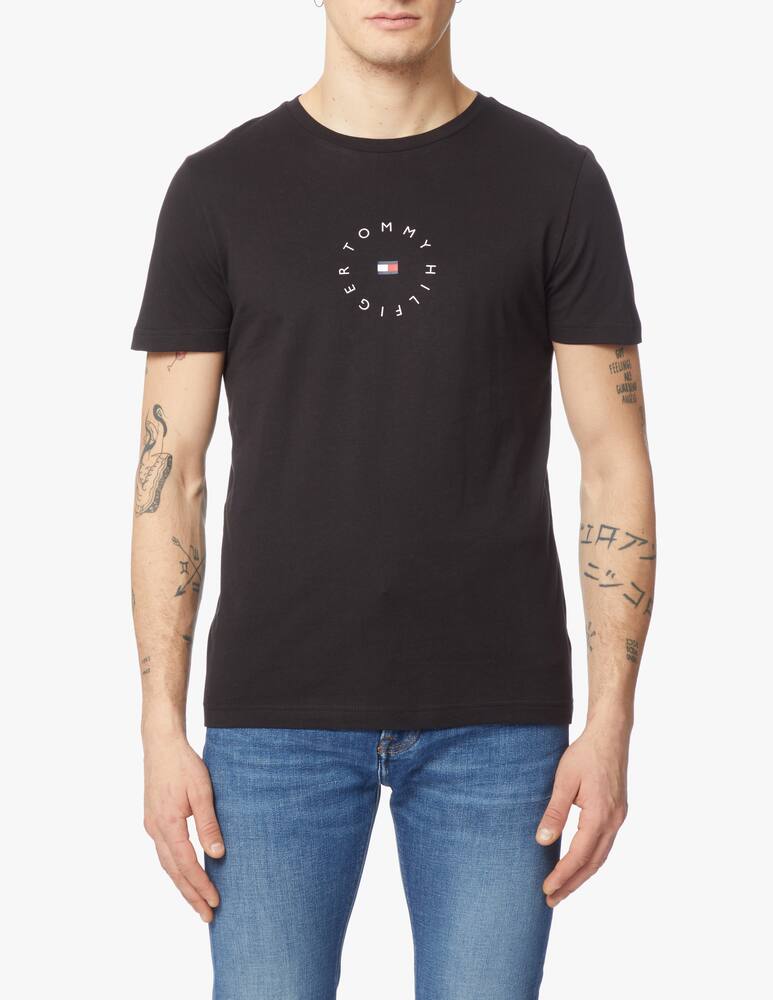 Tommy Hilfiger Maglietta girocollo logo rotondo - nero - immagine 1 Tommy Hilfiger Maglietta girocollo logo rotondo - nero - immagine 1