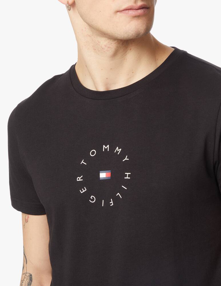 rinascente Tommy Hilfiger Roundneck t-shirt round logo - black