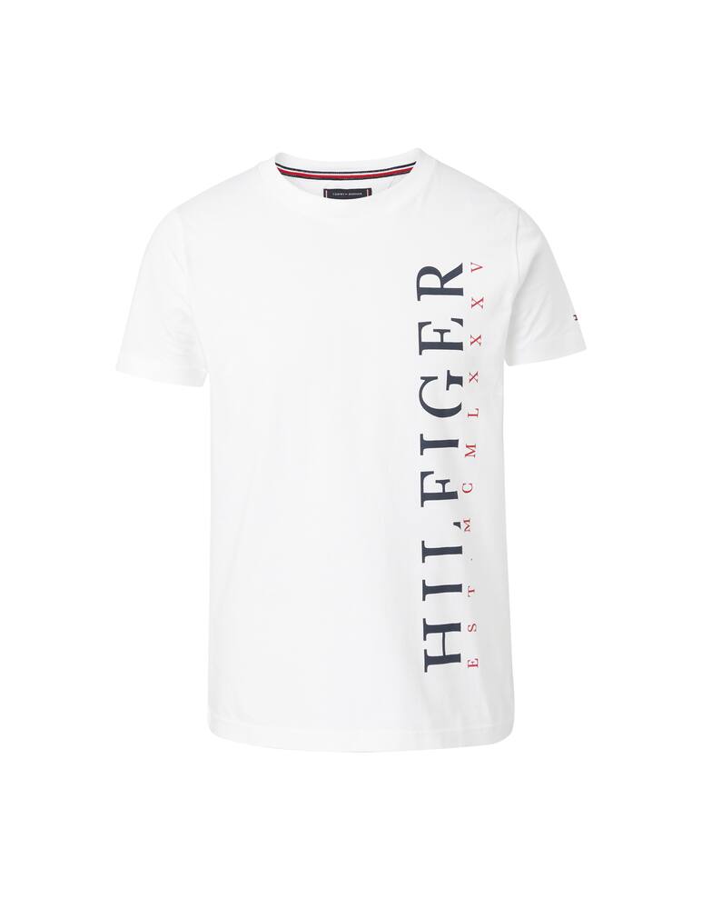 rinascente Tommy Hilfiger Maglietta girocollo logo verticale - bianco