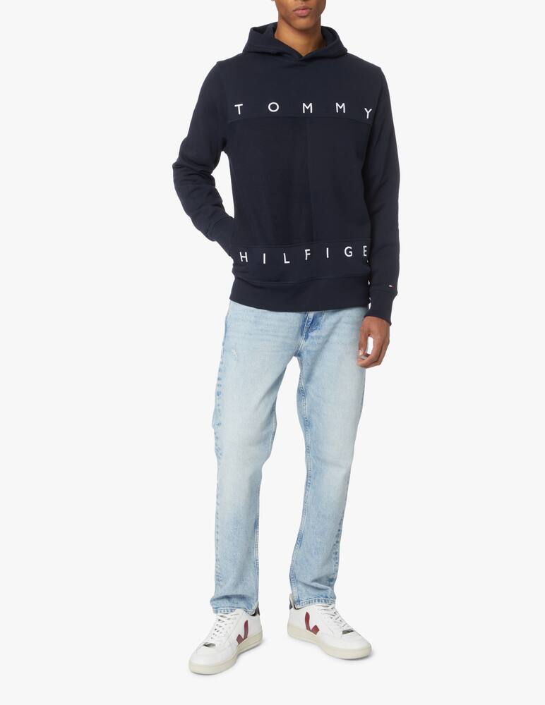 rinascente Tommy Hilfiger Felpa con cappuccio bandiera larga - blu
